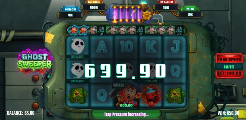 Ghost Sweeper - câștig mare într-o serie de rotiri gratuite cu multiplicator